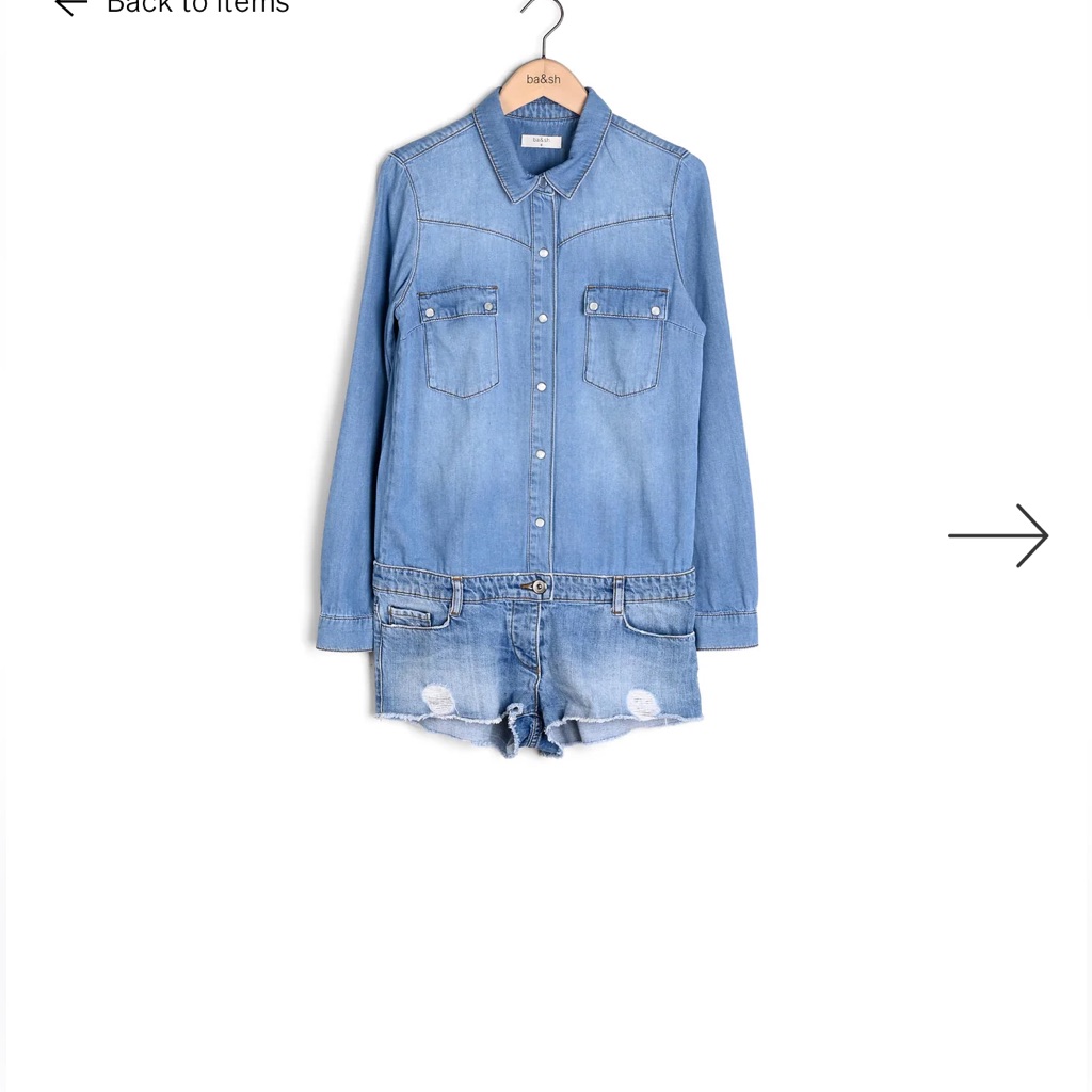 Ba&Sh Denim Romper